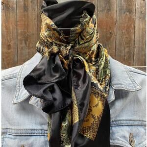 Paisley Printed Wild Rag Scarf Western Southwestern